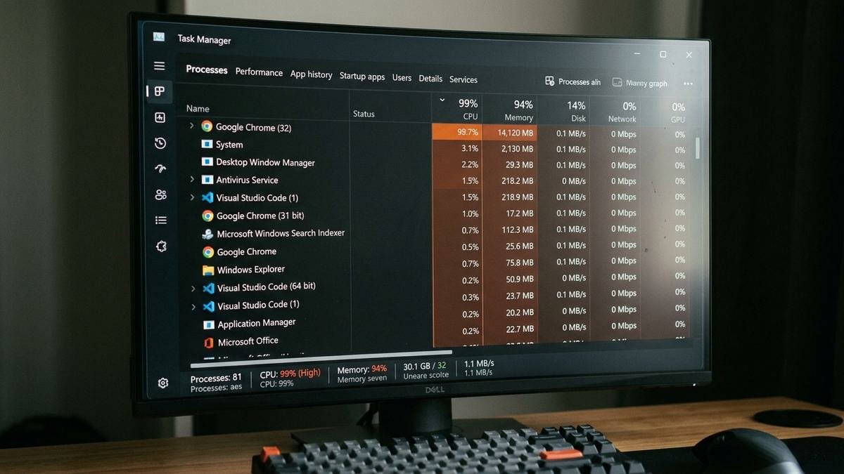 Laptop with heat waves as a cooling fan blows blue airflow across it